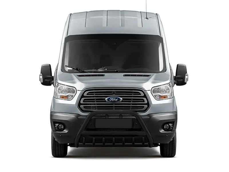 Frontbügel mit Unterfahrschutz Edelstahl schwarz Ø 70 mm passend für Ford Transit 2014 - 2024