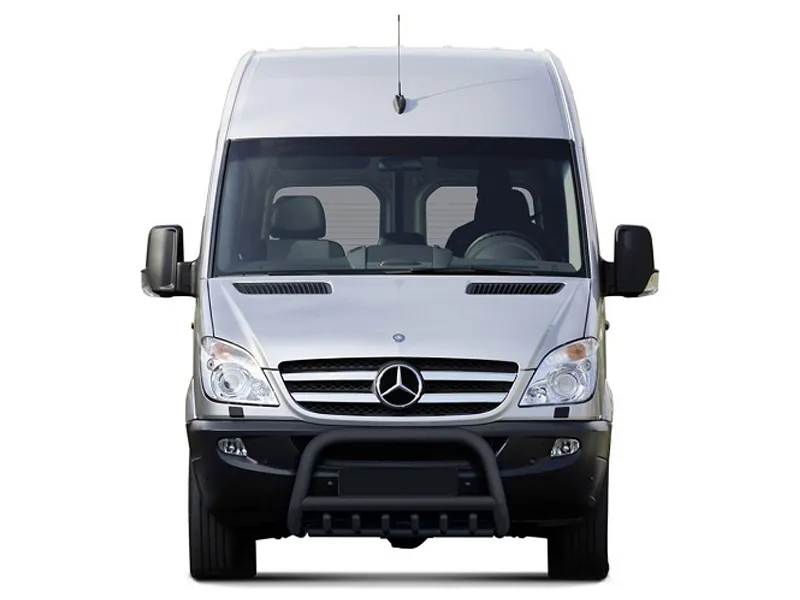 Frontbügel mit Unterfahrschutz Edelstahl schwarz Ø 70 mm passend für Mercedes Sprinter 2006 - 2018