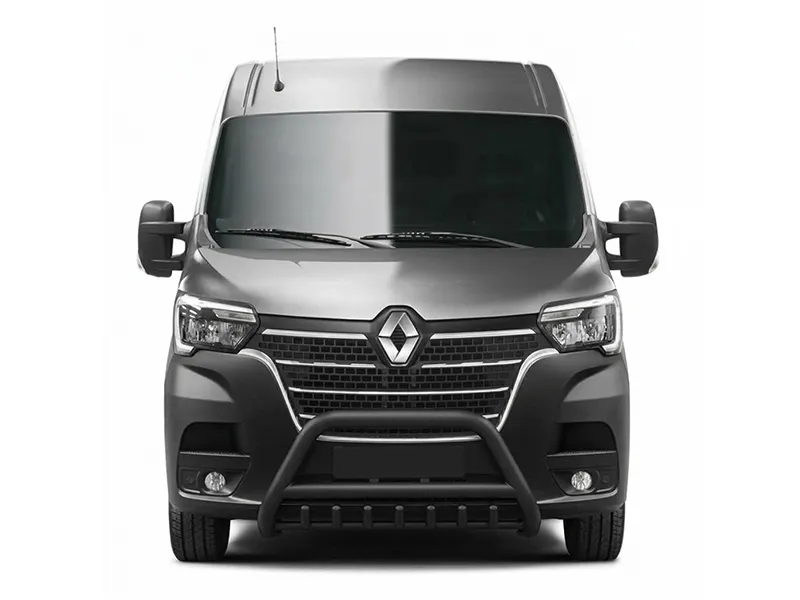 Frontbügel mit Unterfahrschutz Edelstahl schwarz Ø 70 mm passend für Renault Master 2019 - 2024