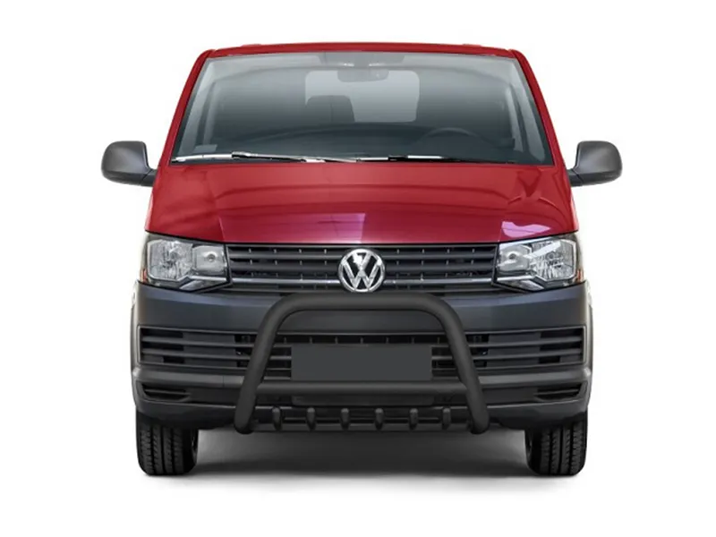 Frontbügel mit Unterfahrschutz Edelstahl schwarz Ø 70 mm passend für VW T6 2015 - 2019