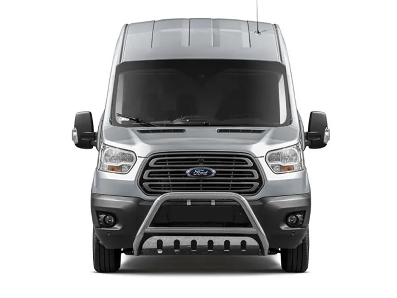 Frontbügel mit Unterfahrschutzplatte Edelstahl Ø 70 mm passend für Ford Transit ab 2024