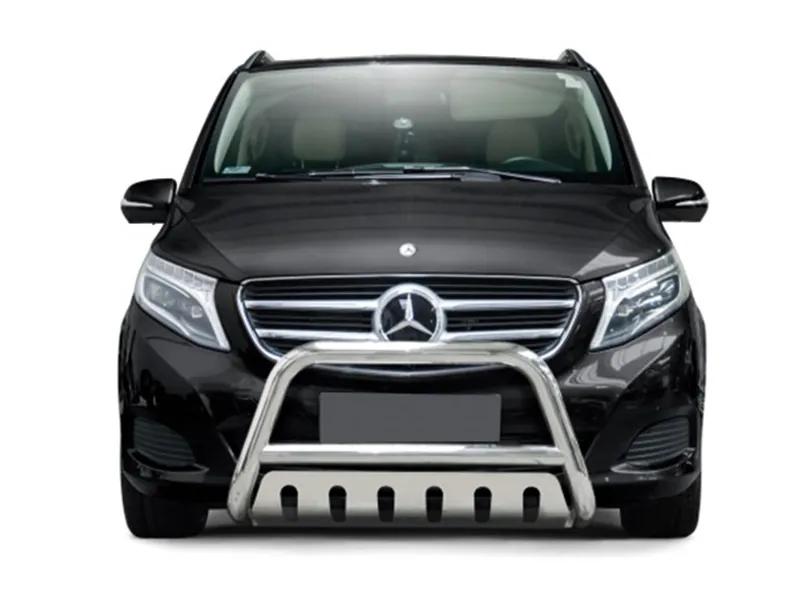 Frontbügel mit Unterfahrschutzplatte Edelstahl Ø 70 mm passend für Mercedes V-Klasse 2014 - 2020