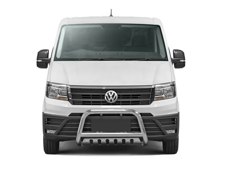 Frontbügel mit Unterfahrschutzplatte Edelstahl Ø 70 mm passend für VW Crafter ab 2022