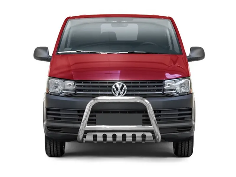 Frontbügel mit Unterfahrschutzplatte Edelstahl Ø 70 mm passend für VW T6 2015 - 2019