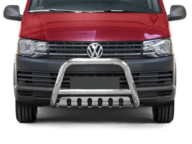 Frontbügel mit Unterfahrschutzplatte Edelstahl Ø 70 mm passend für VW T6 2015 - 2019