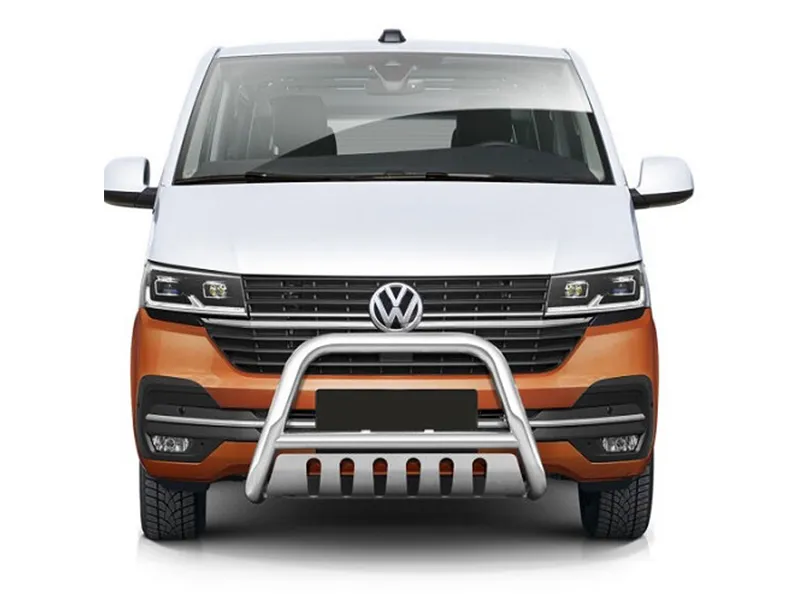 Frontbügel mit Unterfahrschutzplatte Edelstahl Ø 70 mm passend für VW T6.1 2019 - 2024