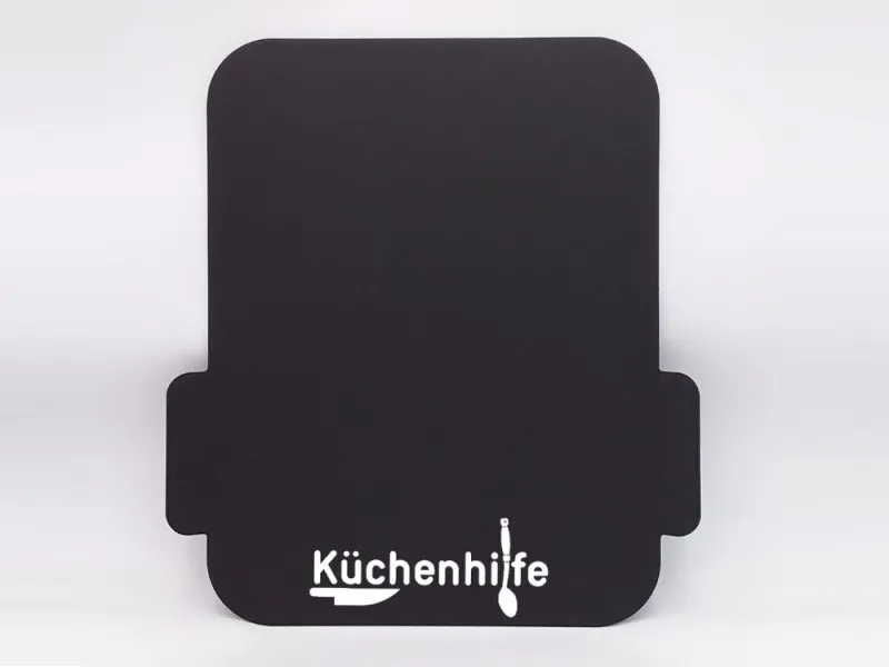Gleitbrett für Thermomix® TM5, TM6, TM7 mit Griffen Alu schwarz robust KÜCHENHILFE