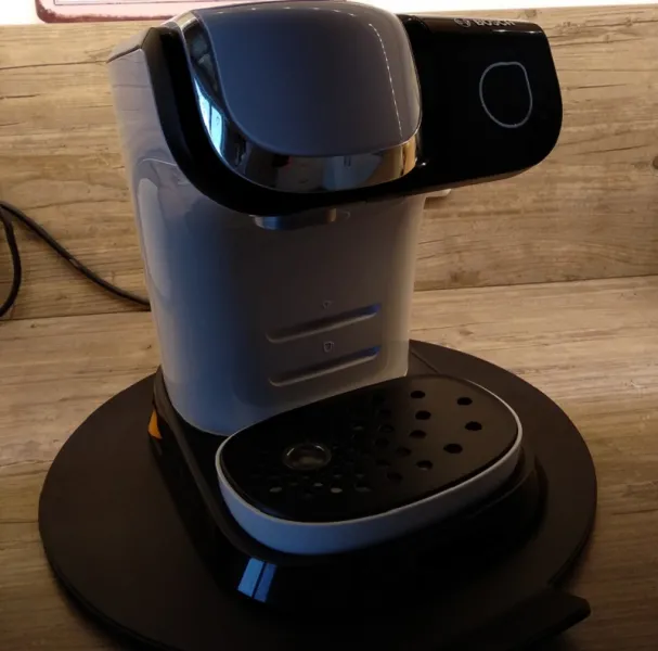Gleitbrett rund Ø360 mm mit Griff Alu eloxiert schwarz matt