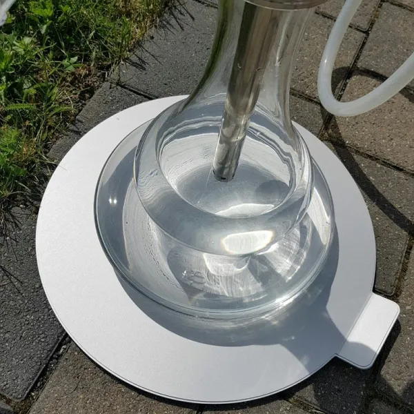 Gleitbrett rund Ø360 mm mit Griff Alu eloxiert schwarz matt