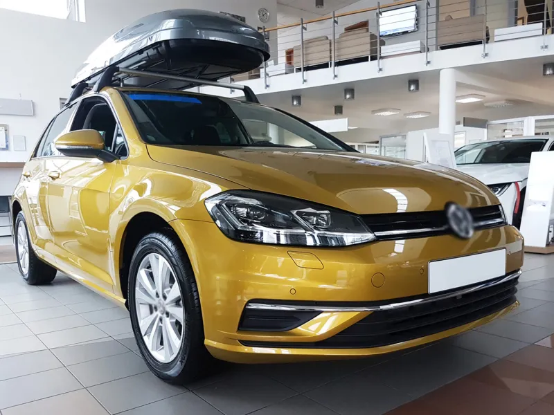 GRAPHIT Edelstahl Ladekantenschutz passend für VW Golf VII 08/2012 - 10/2019