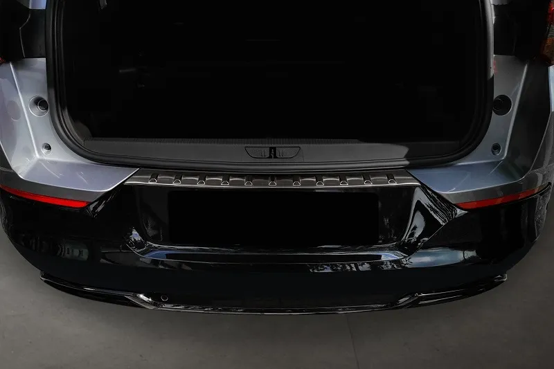 GRAPHIT schwarz  Ladekantenschutz Edelstahl passend für Opel Grandland X ab Facelift 11/2021