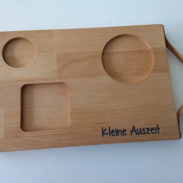 Holztablett FOR ONE für die kleine Auszeit zwischendurch von Ideenreich