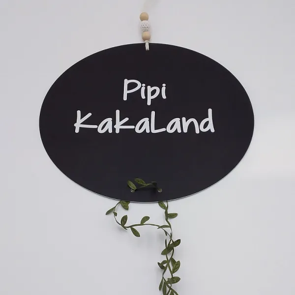 Dekoschild für Tür und Wand mit Aufschrift |Pipi Kakaland|