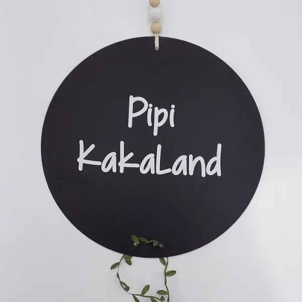 Dekoschild für Tür und Wand mit Aufschrift |Pipi Kakaland|