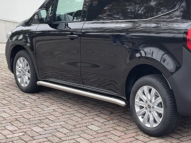 Schwellerrohr Set Edelstahl matt gebogen passend für Mercedes Citan (W420) ab 2021 (L1)