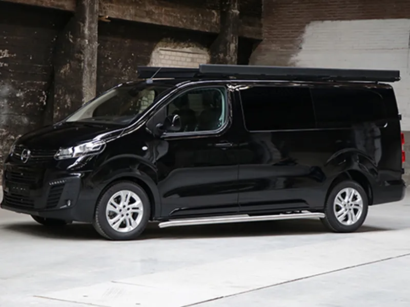 Schwellerrohr Set Edelstahl matt gebogen passend für Opel Vivaro C 2019 - 2024 (L1)