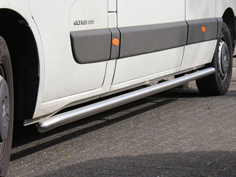 Schwellerrohr Set Edelstahl matt gebogen passend für Renault Master III 2010 - 2024 (L3)