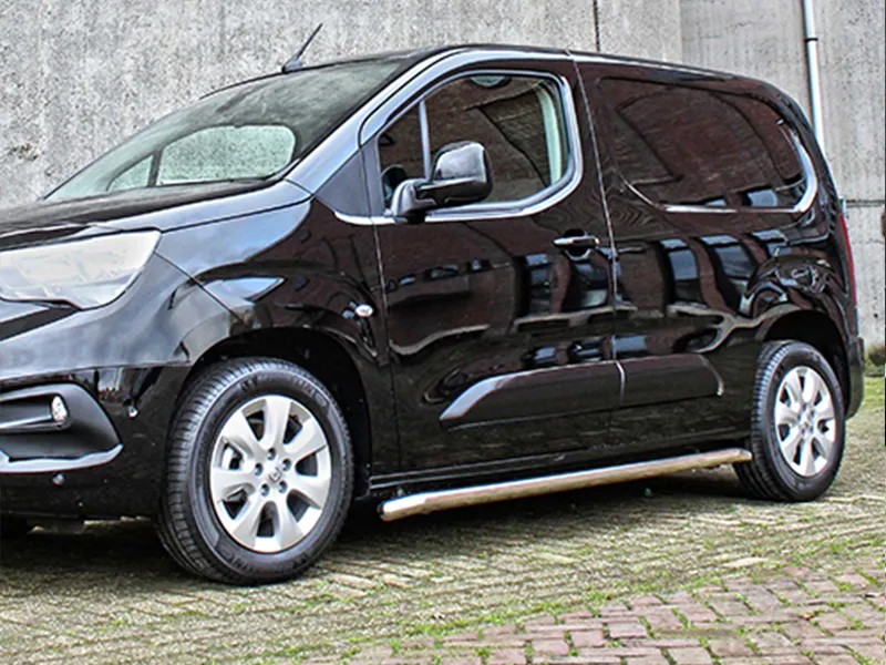 Schwellerrohr Set Edelstahl poliert gebogen passend für Opel Combo V ab 11/2018 (L1)