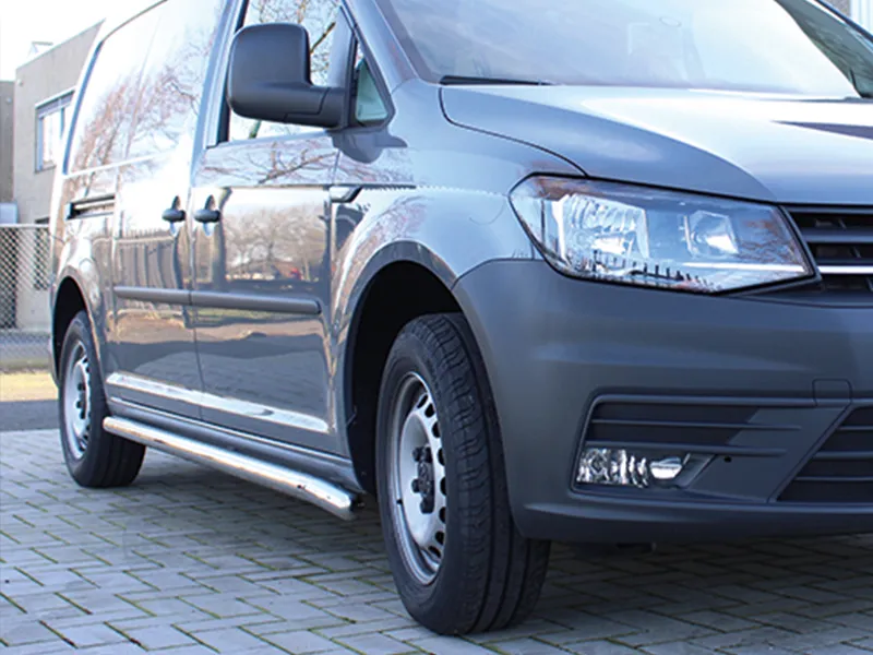 Schwellerrohr Set Edelstahl poliert gebogen passend für VW Caddy III+IV 2004-2020 (L1)