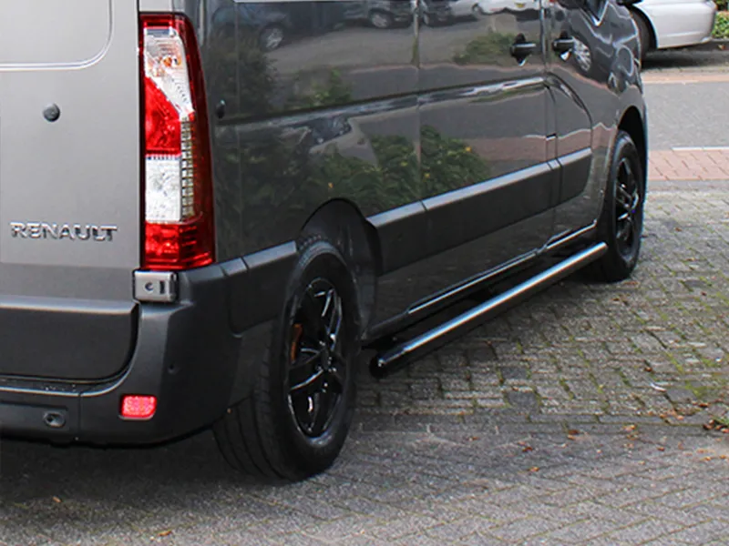 Schwellerrohr Set Edelstahl schwarz passend für Renault Master III 2010 - 2024 (L3)