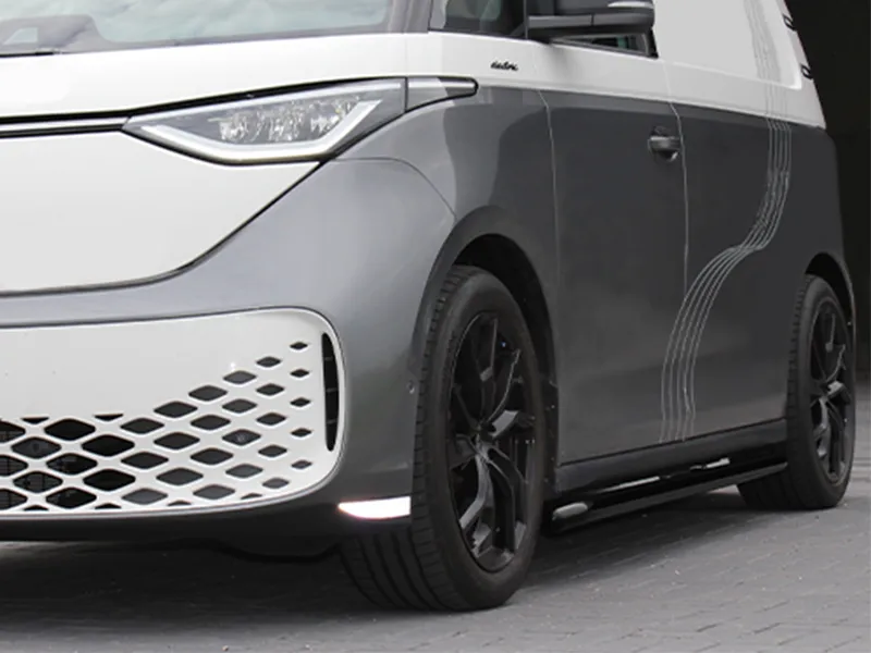 Schwellerrohr Set Edelstahl schwarz passend VW ID.Buzz ab 2022 (L2)