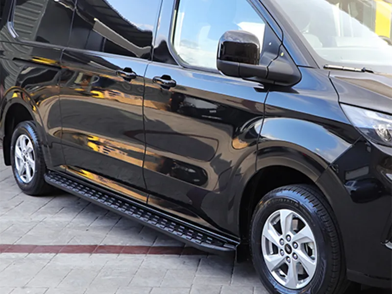 Trittbretter Alu/ABS schwarz passend für Ford Transit Custom II ab 2023 (L1) Grip