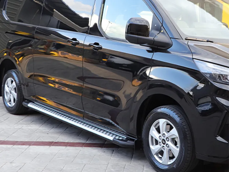 Trittbretter Alu/ABS silber passend für Ford Transit Custom II ab 2023 (L2)