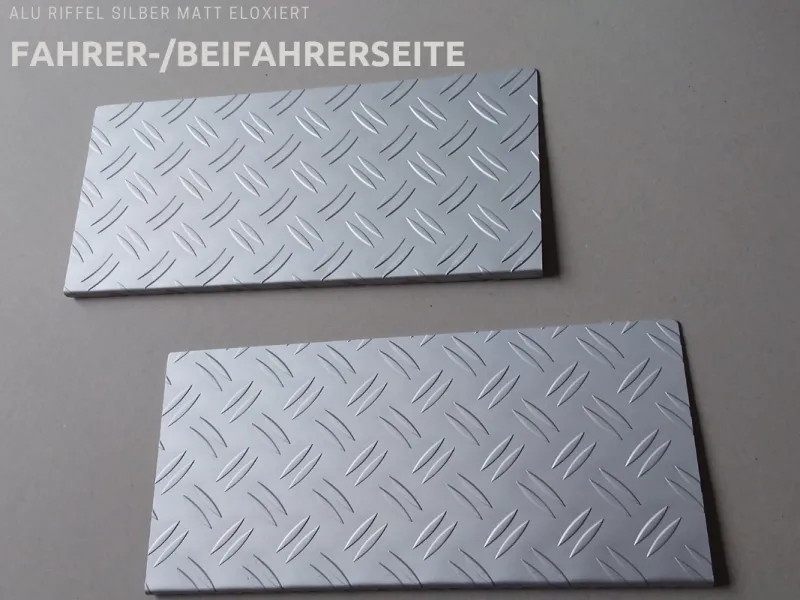 Trittschutzblech-Set (2) Alu Riffel matt passend für Citroen Jumper 2 ab 2006