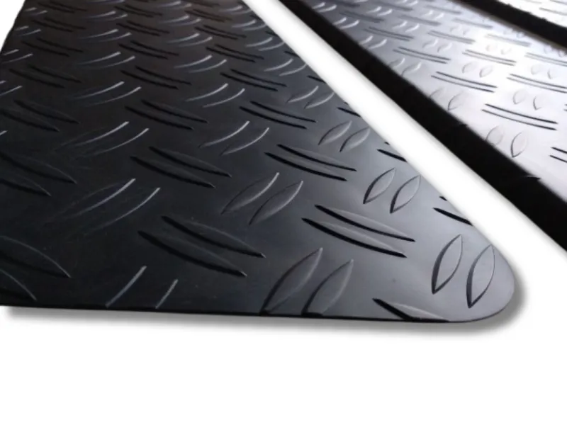 Trittschutzblech-Set (2) Alu Riffel schwarz passend für VW T5/T6/T6.1 ab 2003