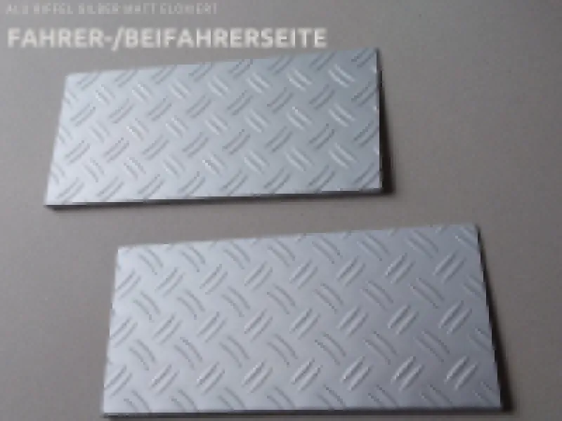 Trittschutzblech-Set (2tlg.) Alu Riffel matt passend für VW T5/T6/T6.1 ab 2003
