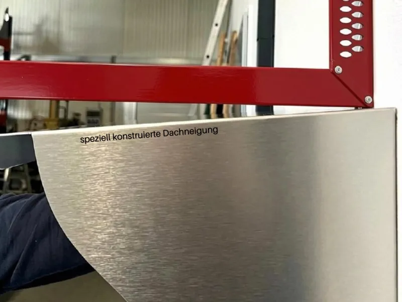 Wallbox-Schutzdach walliiBoxx© Alu Riffel | mit Rundaussparung | Größe 1