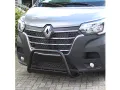 Frontbügel mit Querplatte Edelstahl schwarz Ø 63mm passend für Renault Master 2019 - 2024 Frontbügel mit Querplatte Edelstahl schwarz Ø 63mm passend für Renault Master 2019 - 2024