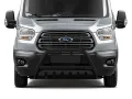 Frontbügel mit Unterfahrschutzplatte Edelstahl schwarz Ø 70 mm passend für Ford Transit ab 2024 Frontbügel mit Unterfahrschutzplatte Edelstahl schwarz Ø 70 mm passend für Ford Transit ab 2024