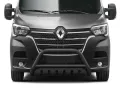 Frontbügel mit Unterfahrschutzplatte Edelstahl schwarz Ø 70 mm passend für Renault Master 2019 - 2024 Frontbügel mit Unterfahrschutzplatte Edelstahl schwarz Ø 70 mm passend für Renault Master 2019 - ...