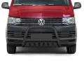 Frontbügel mit Unterfahrschutzplatte Edelstahl schwarz Ø 70 mm passend für VW T6 2015 - 2019 Frontbügel mit Unterfahrschutzplatte Edelstahl schwarz Ø 70 mm passend für VW T6 2015 - 2019
