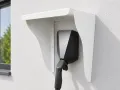 Wallbox-Schutzdach walliiBoxx© mit spezieller Dachneigung Alu weiß (RAL 9010) | Größe 2