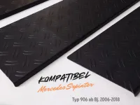 Trittschutzblech-Set (3tlg.) Alu Riffel schwarz passend für Mercedes Sprinter W906 2006 - 2018