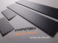Trittschutzblech-Set (4tlg.) Alu Riffel schwarz passend für Mercedes Sprinter W906 2006 - 2018