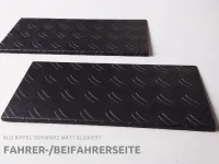 Trittschutzblech-Set (2tlg.) Alu Riffel schwarz passend für Fiat Scudo III ab 2021