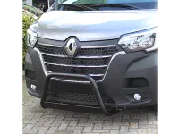 Frontbügel mit Querplatte Edelstahl schwarz Ø 63mm passend für Renault Master 2019 - 2024