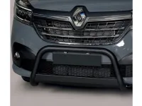 Frontbügel mit Querplatte Edelstahl schwarz Ø 63mm passend für Renault Trafic III FL 2 ab 2022