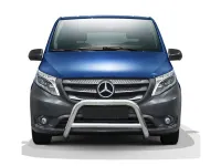 Frontbügel mit Querstange Edelstahl Ø 70 mm passend für Mercedes Vito 2014 - 2020