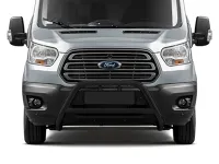 Frontbügel mit Querstange Edelstahl schwarz Ø 70 mm passend für Ford Transit 2014 - 2024