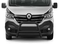 Frontbügel mit Querstange Edelstahl schwarz Ø 70 mm passend für Renault Trafic III 2014 - 2022