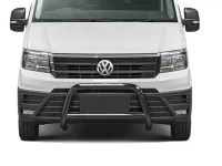 Frontbügel mit Querstange Edelstahl schwarz Ø 70 mm passend für VW Crafter 2017 - 2022