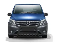 Frontbügel mit Unterfahrschutz Edelstahl schwarz Ø 70 mm passend für Mercedes Vito 2014 - 2020