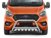 Frontbügel mit Unterfahrschutzplatte Edelstahl Ø 70 mm passend für Ford Transit Custom 2018 - 202...