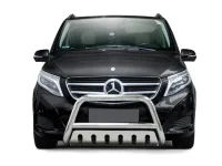 Frontbügel mit Unterfahrschutzplatte Edelstahl Ø 70 mm passend für Mercedes V-Klasse 2014 - 2020