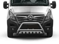 Frontbügel mit Unterfahrschutzplatte Edelstahl Ø 70 mm passend für Opel Movano B FL 2019 - 2022