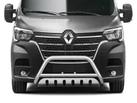 Frontbügel mit Unterfahrschutzplatte Edelstahl Ø 70 mm passend für Renault Master 2019 - 2024